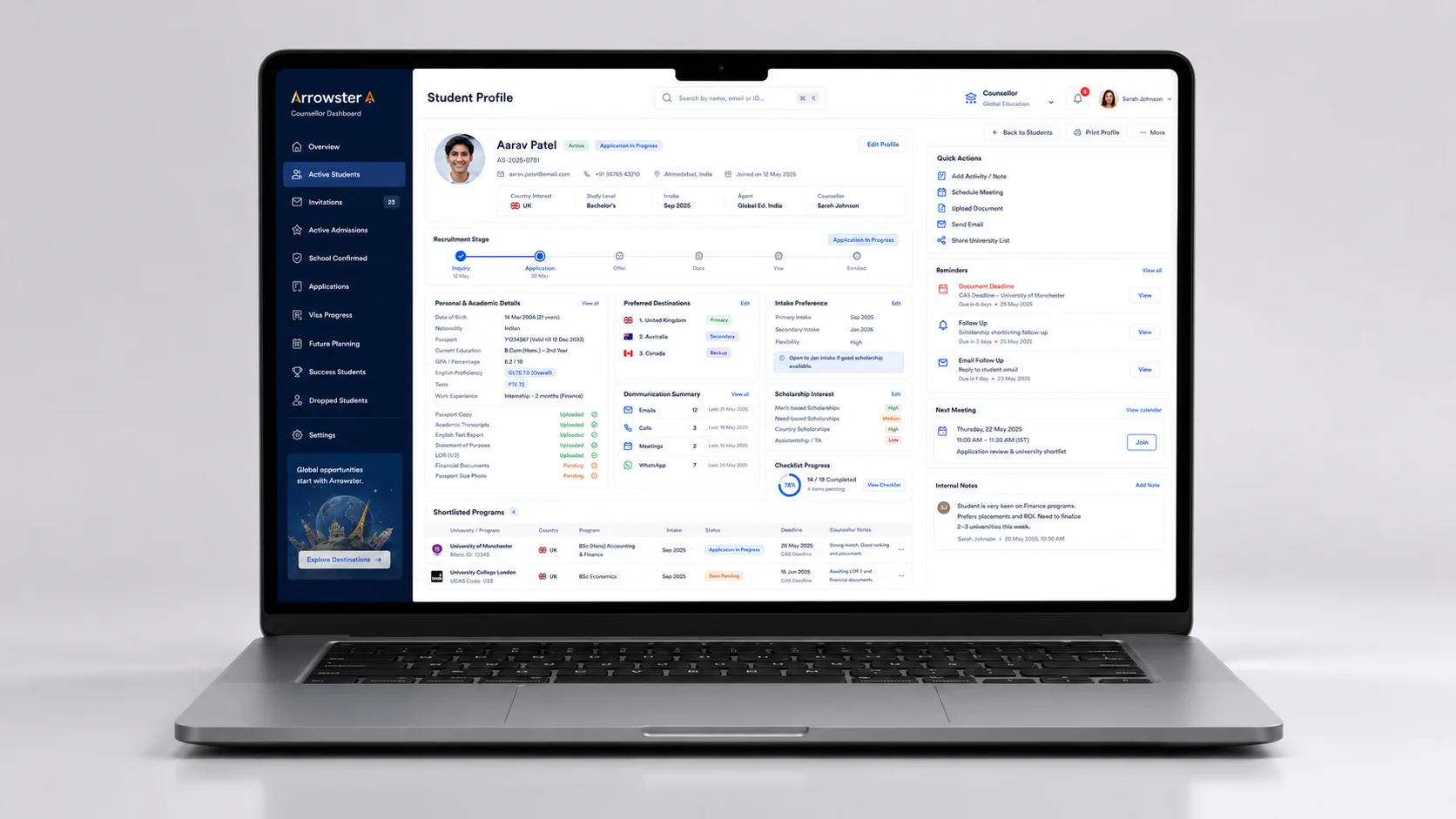 Counsellor Dashboard gallery screenshot 1