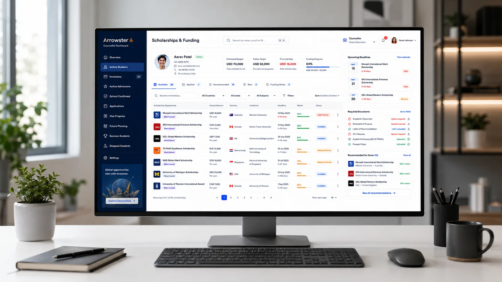 Counsellor Dashboard gallery screenshot