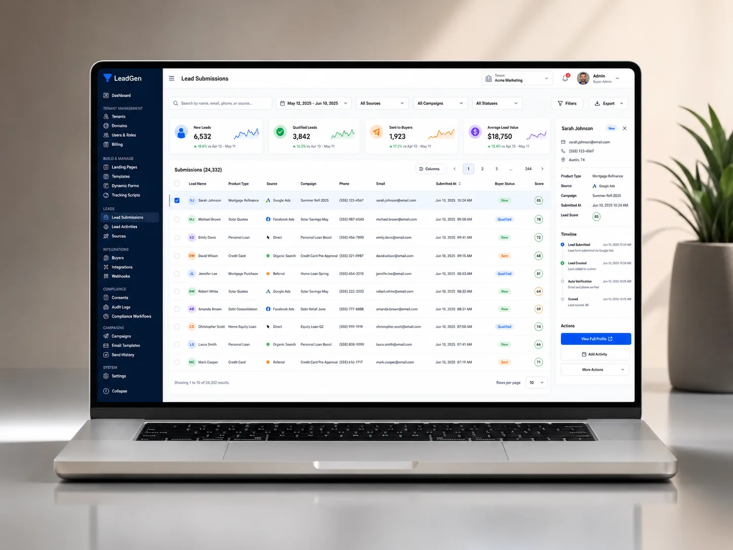 Multi-Tenant Lead Generation gallery screenshot 2
