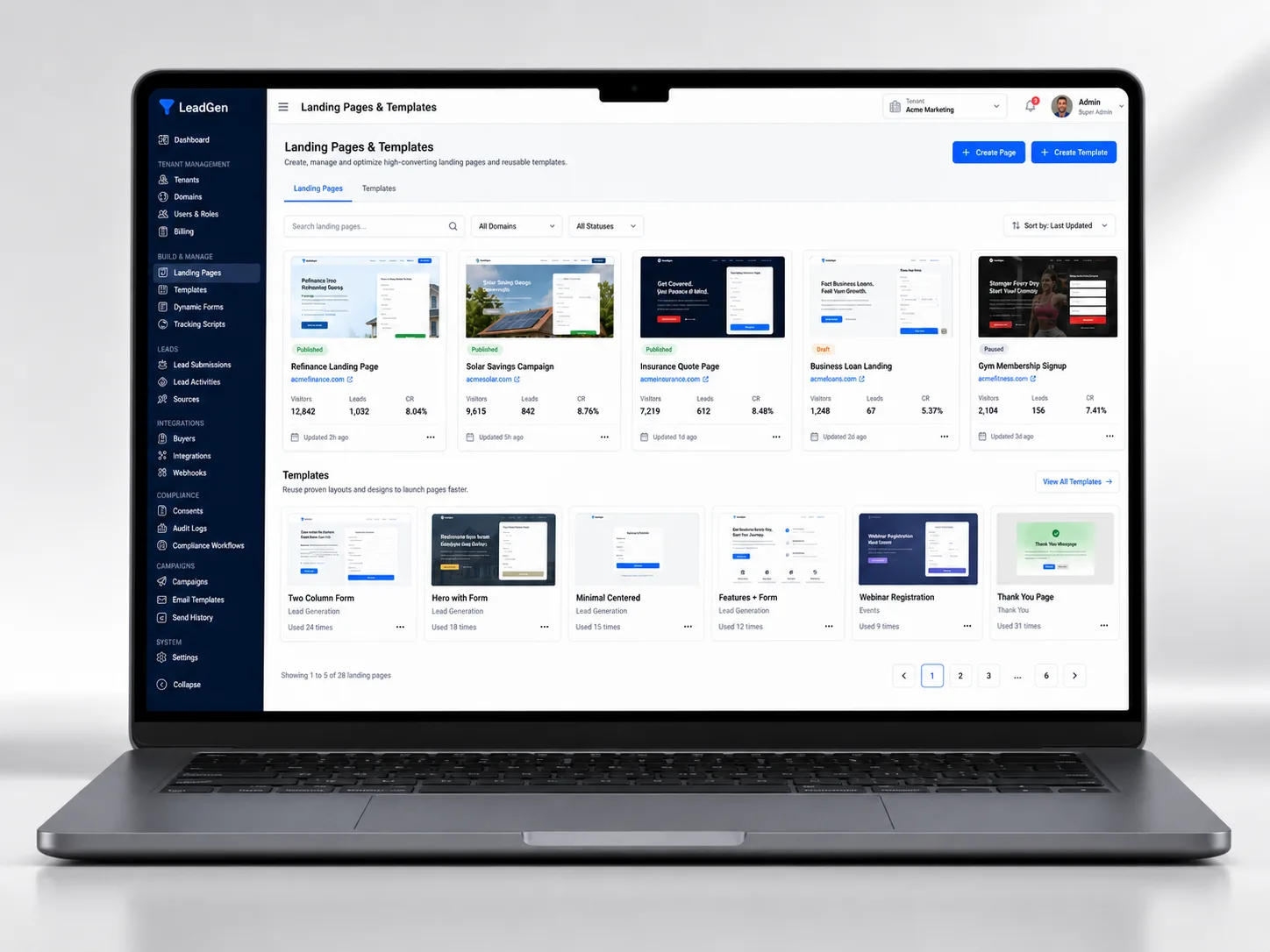 Multi-Tenant Lead Generation gallery screenshot