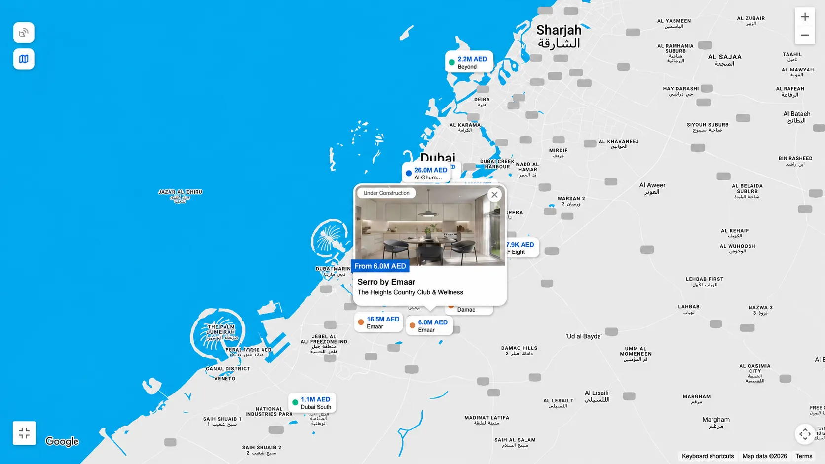 F&C Properties Map solution visual